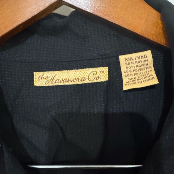 The Havanera Co Black Casual Button Down Shirt with Decorative Hem - Picture 3 of 5